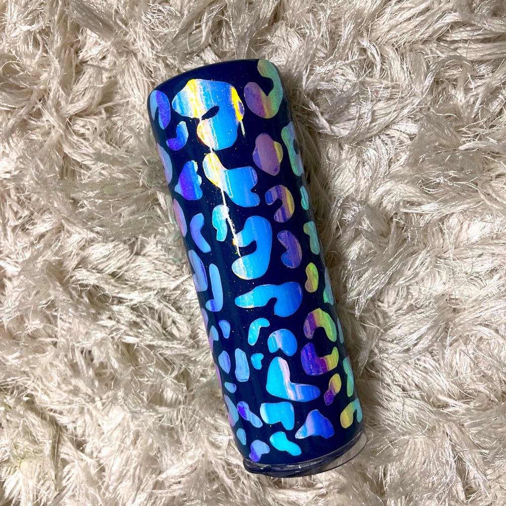20oz Iridescent Cheetah Print Tumbler